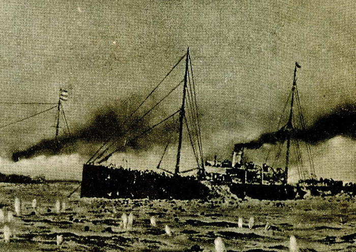 아산만에서 일본해군에 격침된 청군 고승호(1894.7.25)