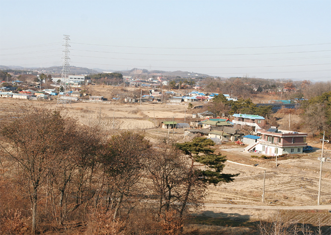 석정리 일대의 마을들